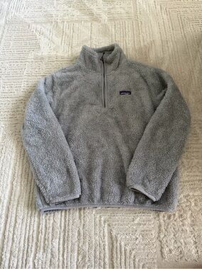 Patagonia Gray Retro Pile Fleece Quarter Zip Sweater